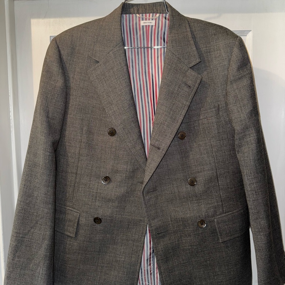 Thom Browne Charcoal Double-Breasted Suit